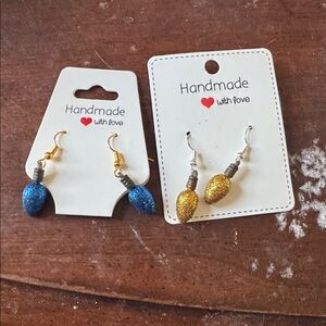 Christmas Lights Earrings Handcrafted
